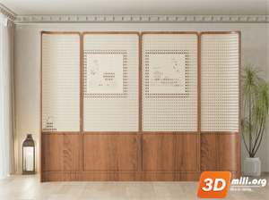 Folding screen Skp Files 